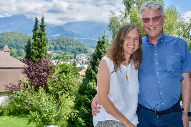 Anna (55) und Stefan (61) Fink, wohnen in Spiez